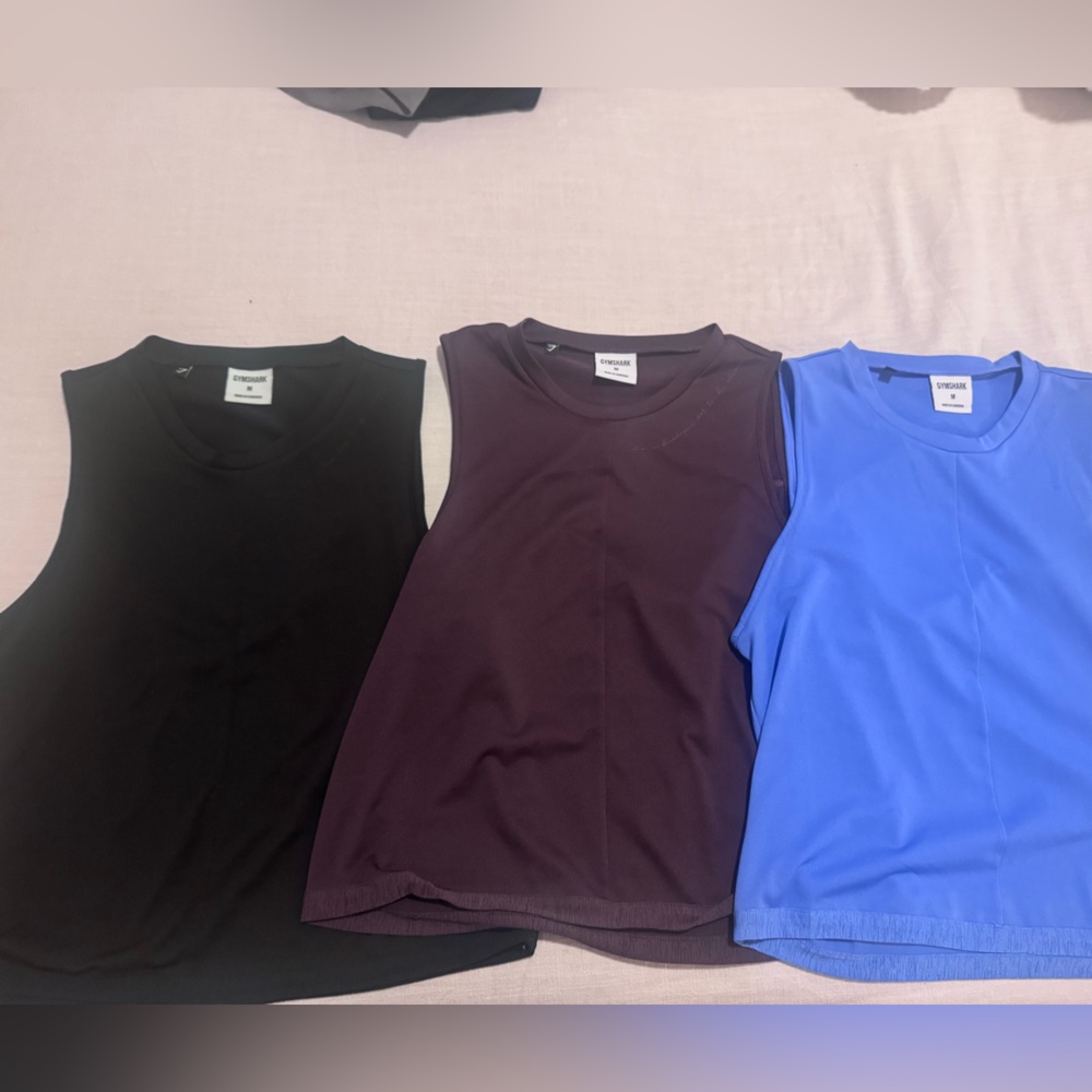 Bundle of three Whitney Simmons Gymshark workout tanks